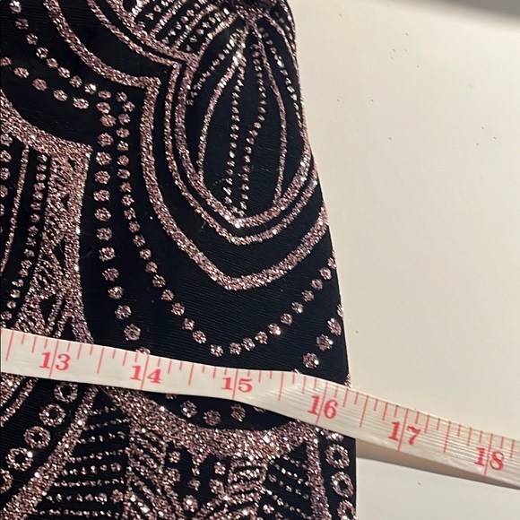 Jump Elegant Black and Bronze glittery formal Dress - stunning-Sz 7/8 - Picture 12 of 13